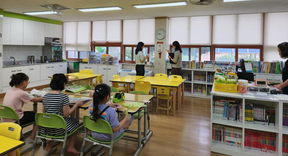 인천북부교육지원청, 여름방학 초등돌봄교실 운영 현장점검, 사진/인천시교육청 제공
