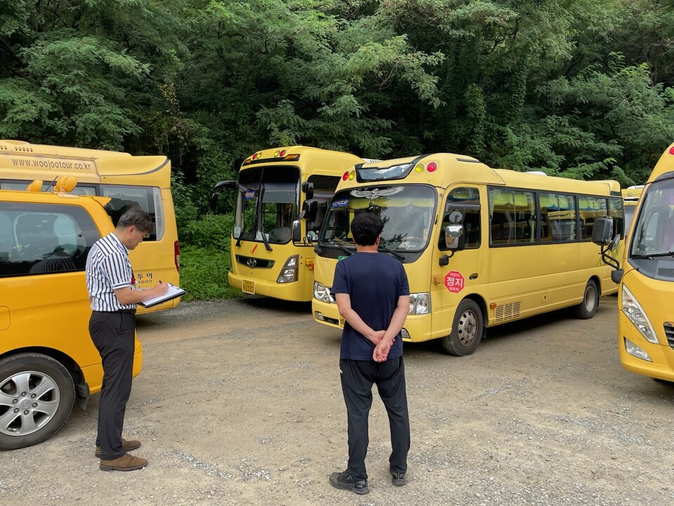 인천북부교육지원청, 학원 어린이통학버스 관계부처 합동점검, 사진/인천시교육청 제공