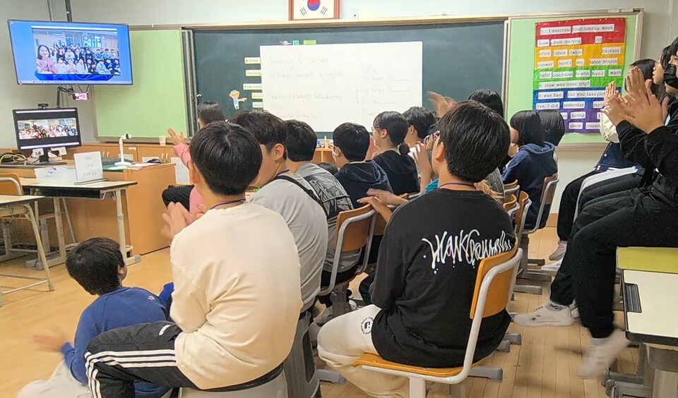 인천광역시교육청동아시아국제교육원, 인천연성초·대련한국국제학교 온라인 공동수업 프로젝트, 사진/인천시교육청 제공