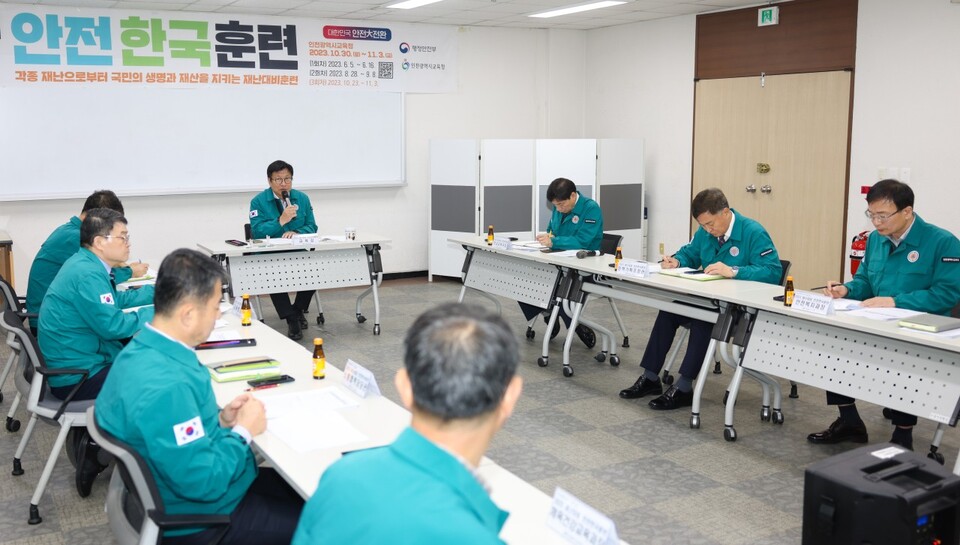 도성훈 인천광역시교육감, 재난상황 토론훈련 주재, 사진/인천시교육청 제공