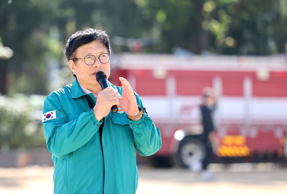 도성훈 인천광역시교육감, 만성중학교 재난대응 안전한국훈련 참관, 사진/인천시교육청 제공