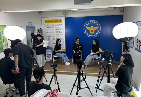 서울도봉경찰서 공익수호자 인터뷰 촬영 현장, 사진/성북청소년문화의집 제공