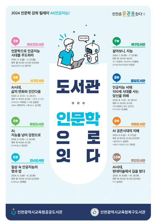 인천광역시교육청공공도서관, 2024 인문학강좌 릴레이 통합 운영, 이미지/인천시교육청 제공