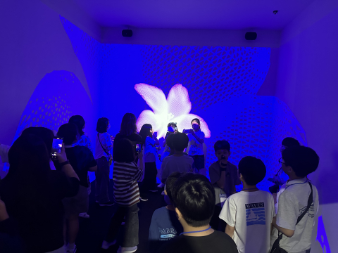 지난 6월 20일 ‘Mars 2025’ 행사장 내 ‘HWASEONG ILLUMINATION : 빛으로 여는 도시, 화성’을 관람하고 있는 관람객, 사진 / 화성시문화관광재단 제공