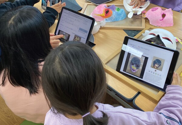 디지털 인공지능(AI) 기술과 예술 감성을 융합한 ‘인공지능(AI) 디지털팔레트 예술공유학교’를 운영 중이다, 사진 / 경기도교육청 제공
