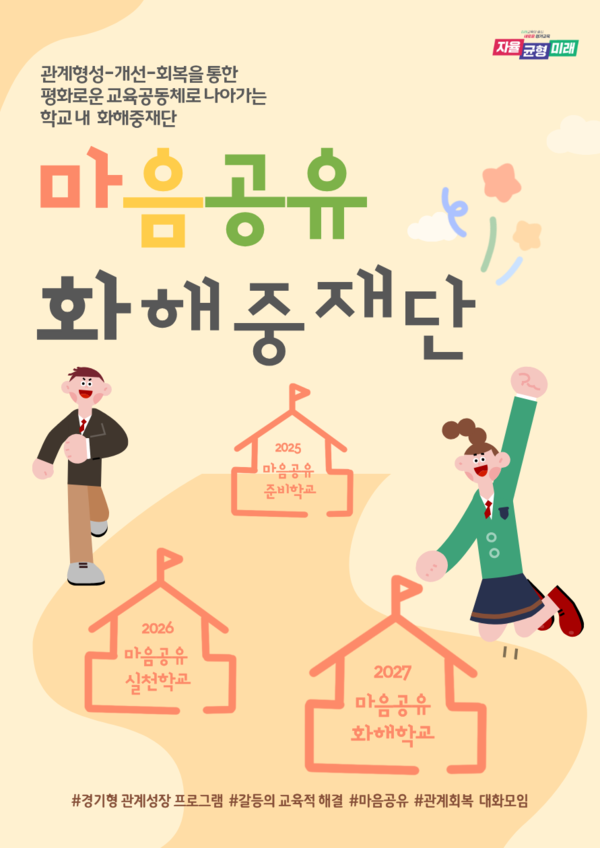  ‘마음공유 화해중재단’ 포스터, 이미지 / 경기도교육청 제공