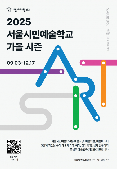 ‘2025 서울시민예술학교 가을 시즌’ 포스터, 이미지 / 서울문화재단 제공