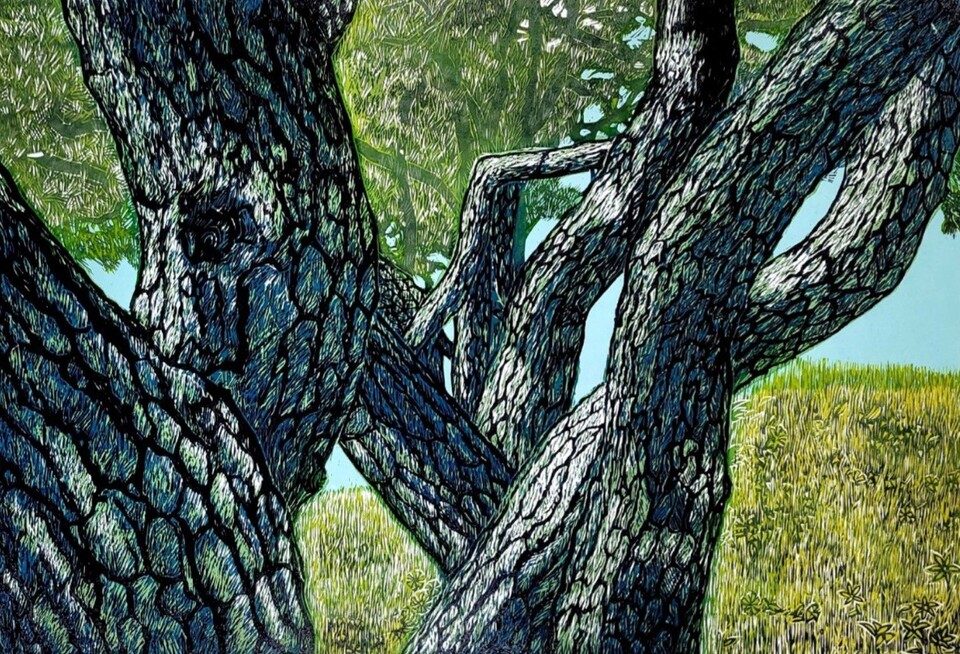 (남현숙作 어울림 100cmX70cm Woodcut(Reduction Method) 2025 Ed5.)